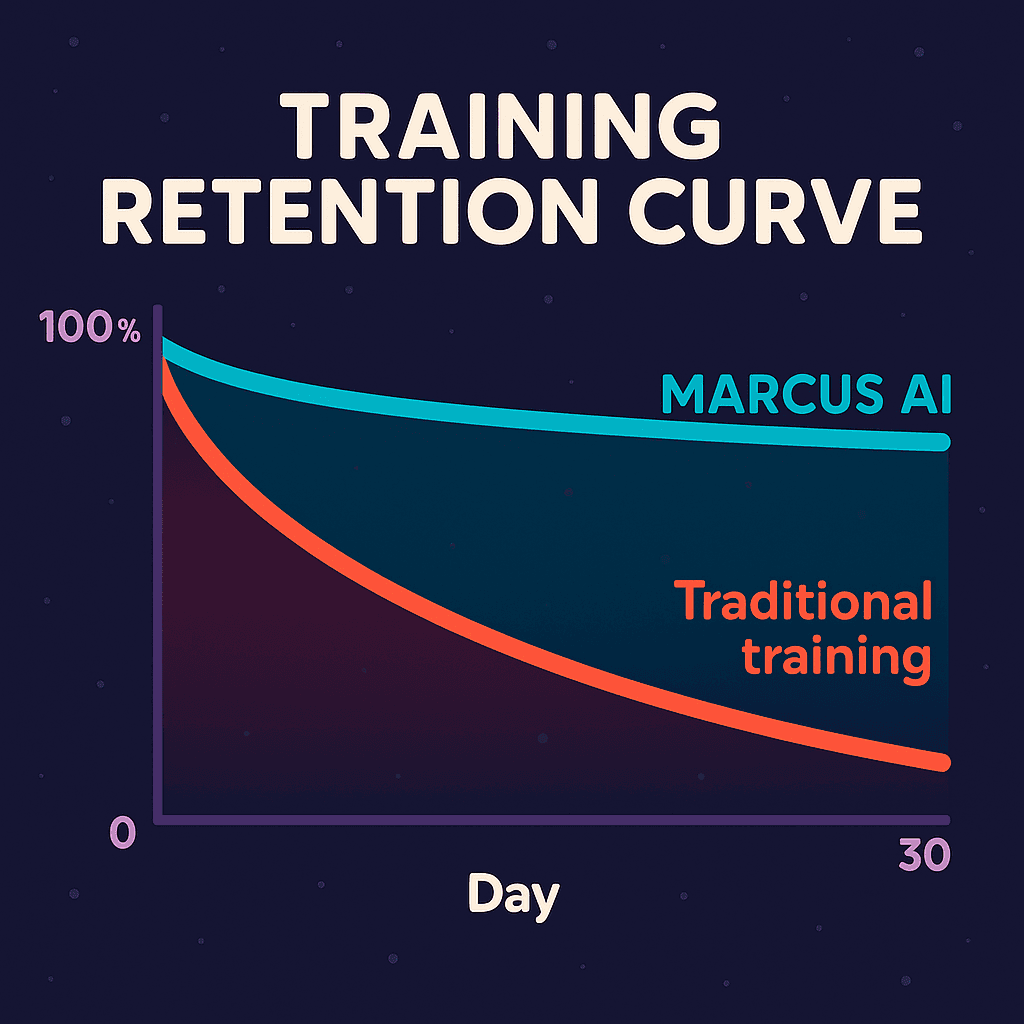 Illustration showing forgotten training impact