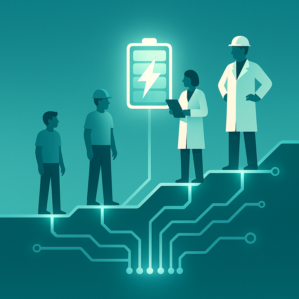 Visualization of the global demand surge for battery engineers