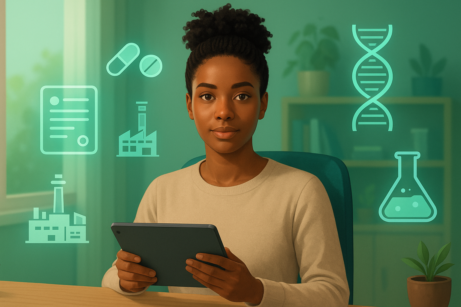 Regulatory affairs leader reviewing AI-generated dashboards before agency submission